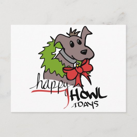 Happy Howlidays – パピー – はがき (正面)