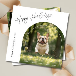 Happy Howlidays Arch Dogフォトクリスマス シーズンカード