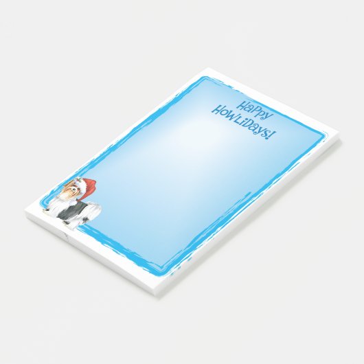 Happy Howlidays Biewer Terrier Post-it Notes ポストイット (アングル)