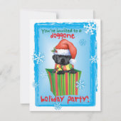 Happy Howlidays Black Lab 招待状 (正面)