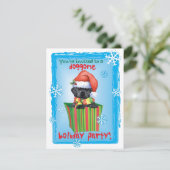 Happy Howlidays Black Lab 招待状 (スタンド正面)