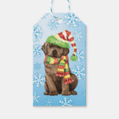 Happy Howlidays Chocolate Lab ギフトタグ (正面)