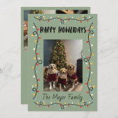 Happy Howlidays Christmas Lights Card シーズンカード (正面/裏面)