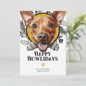 Happy Howlidays Cirneco dell'Etna Dogクリスマス シーズンカード (スタンド正面)