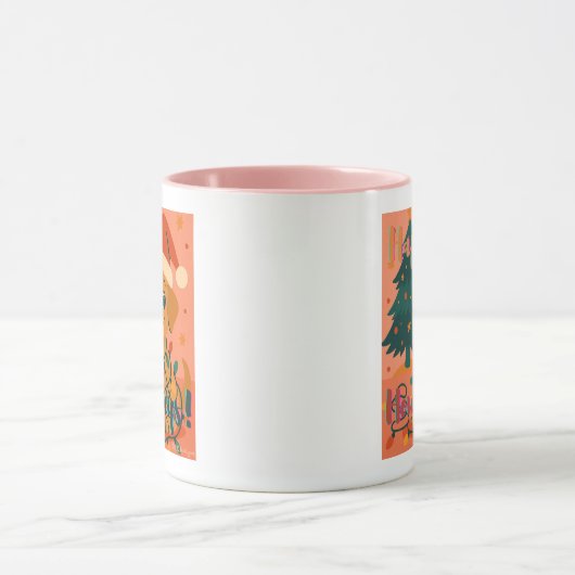 Happy Howlidays! Cute & Funny Dog マグカップ (中央)