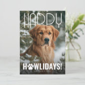 Happy Howlidays Dog Christmas シーズンカード (スタンド正面)