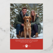 Happy Howlidays Dog Christmas 箔シーズンカード (裏面)