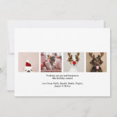 Happy Howlidays Dog Christmas 5フォトカード 招待状 (裏面)