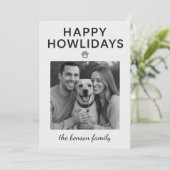 Happy Howlidays Dog Holiday Card  シーズンカード (スタンド正面)