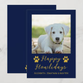 Happy Howlidays Dog Photo Chrimas シーズンカード (正面/裏面)