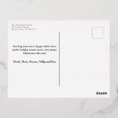 Happy Howlidays Foil Paw Print Dog Holiday 箔シーズンポストカード (裏面)