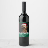 Happy Howlidays From Dog Photo Chrimas ワインラベル (正面)