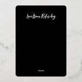 Happy Howlidays From The Dog Paw Print Photo 箔シーズンカード (裏面)