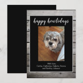 Happy Howlidays Pet Lover Holiday Photo Card シーズンカード (正面/裏面)