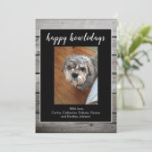Happy Howlidays Pet Lover Holiday Photo Card シーズンカード (スタンド正面)