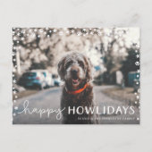 Happy Howlidays Pet Lover Holiday Photo Postcard シーズンポストカード (正面)