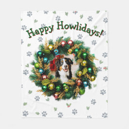 Happy Howlidays Photo Card フリースブランケット