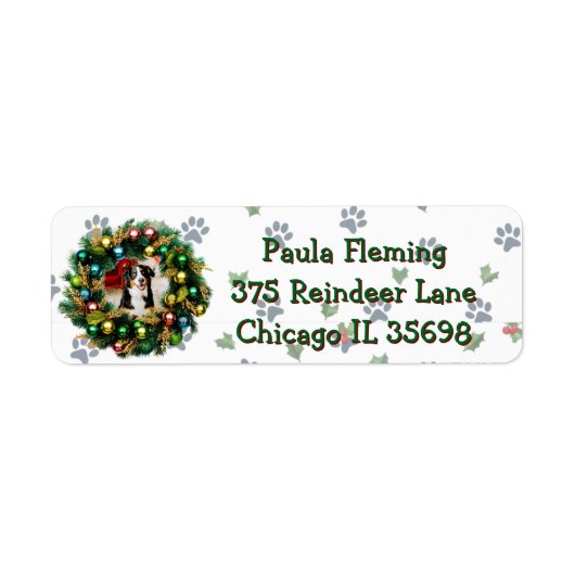 Happy Howlidays Photo Card ラベル (正面)