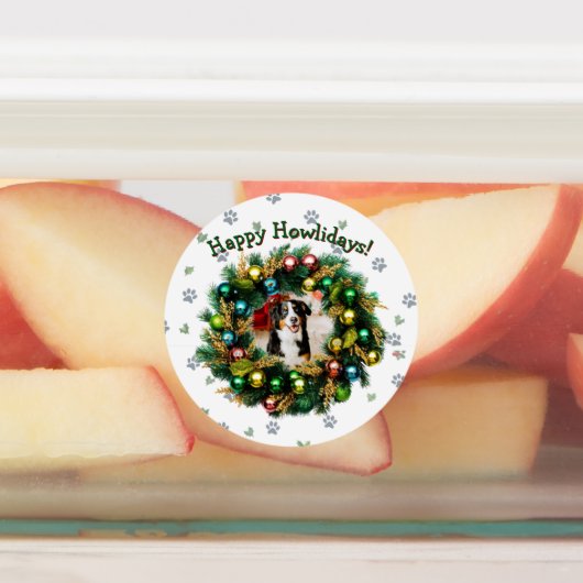 Happy Howlidays Photo Card ラベル (貼付)