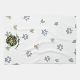 Happy Howlidays Photo Image キッチンタオル