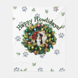 Happy Howlidays Photo Image フリースブランケット