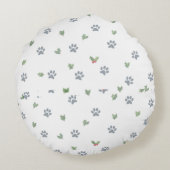 Happy Howlidays Photo Image ラウンドクッション (裏面)