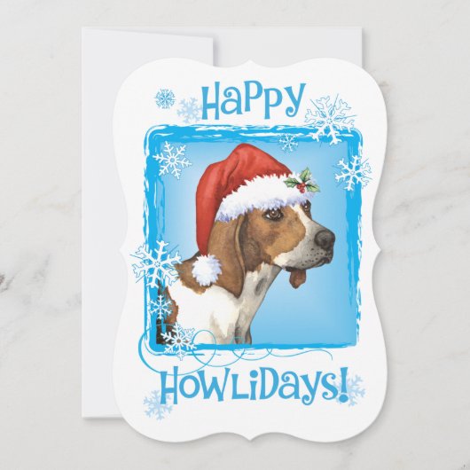 Happy Howlidays Treeing Walker シーズンカード (正面)