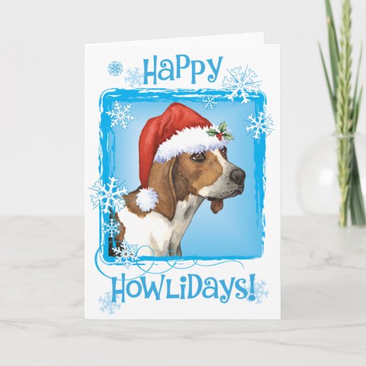 Happy Howlidays Treeing Walker シーズンカード (正面)