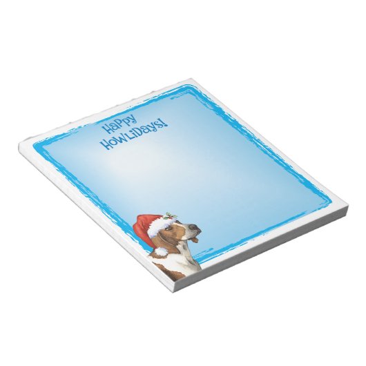 Happy Howlidays Treeing Walker ノートパッド (アングル)