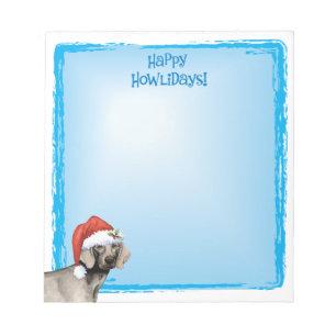 Happy Howlidays Weimaranerメモ帳 ノートパッド