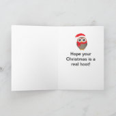 Happy HOWLideays Christmas Card for Owl Lovers シーズンカード (内部)