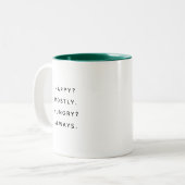 Happy Hungry Happy Humorous Coworker Mug ツートーンマグカップ (正面左)
