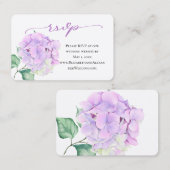 Happy Hygraangeaの結婚ウェブサイトRSVP 名刺 (正面/裏面)