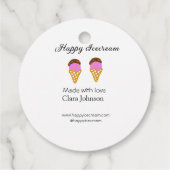 Happy Ice Cream add name websiteソーシャルメディア フェイバータグ (裏面)
