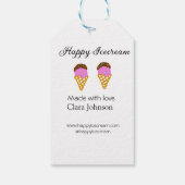 Happy Icecream add name website social media  ギフトタグ (裏面)