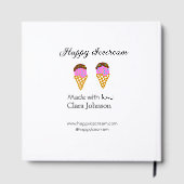 Happy Icecream add name website social media  ゲストブック (裏面)