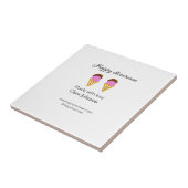 Happy Icecream add name website social media  タイル (側面)