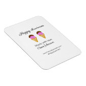 Happy Icecream add name website social media マグネット (右側)