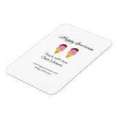 Happy Icecream add name website social media マグネット (左側)