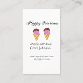 Happy Icecream add name website social media  名刺 (裏面)