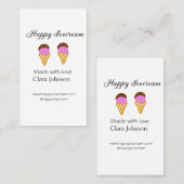 Happy Icecream add name website social media  名刺 (正面/裏面)