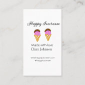 Happy Icecream add name website social media  名刺 (正面)