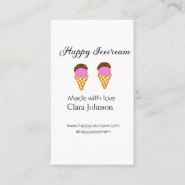 Happy Icecream add name website social media  名刺