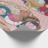 Happy Illustrated Gift Wrapping Paper ラッピングペーパー (角)