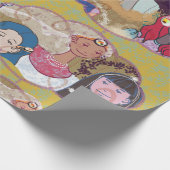 Happy Illustrated Gift Wrapping Paper ラッピングペーパー (角)
