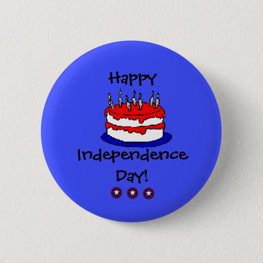 Happy Independence Dayボタン 缶バッジ (正面)
