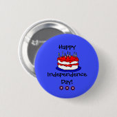 Happy Independence Dayボタン 缶バッジ (正面&裏面)