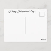 Happy Independence Day花火大会カラフル ポストカード (裏面)