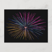 Happy Independence Day花火大会カラフル ポストカード (正面)