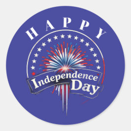 「HAPPY INDEPENDENCE DAY」花火大会とスター ラウンドシール